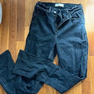 26 black 90s slim straight ultra high rise jeans